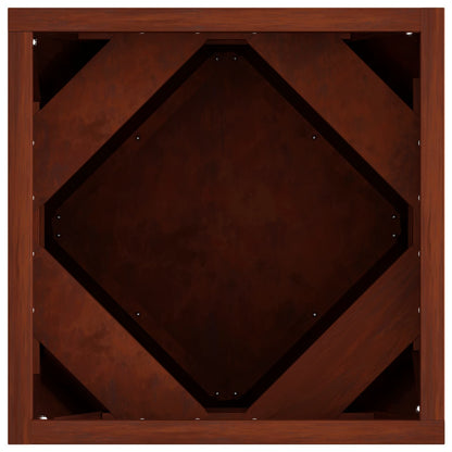 vidaXL Planter Rusty 30 x 30 x 30 cm Weathering Steel - Brown