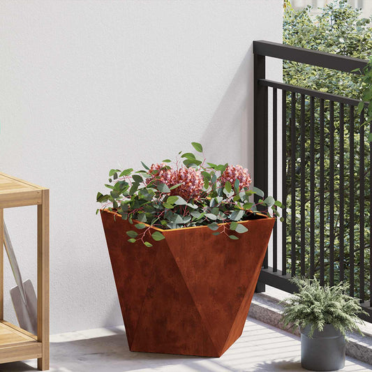 vidaXL Planter Rusty 40 x 40 x 40 cm Weathering Steel - Brown