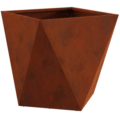 vidaXL Planter Rusty 40 x 40 x 40 cm Weathering Steel - Brown