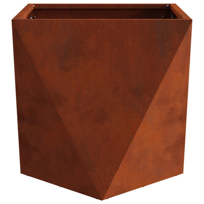 vidaXL Planter Rusty 40 x 40 x 40 cm Weathering Steel - Brown