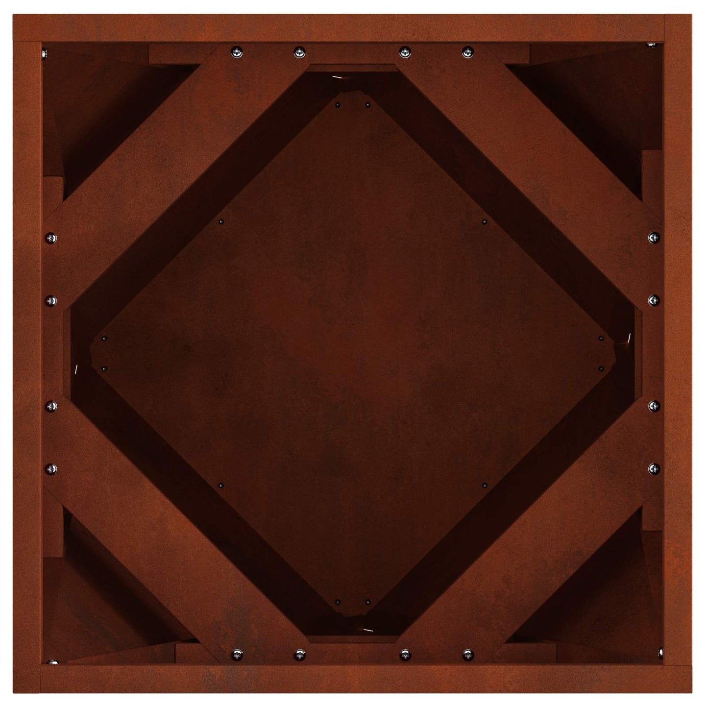vidaXL Planter Rusty 40 x 40 x 40 cm Weathering Steel - Brown