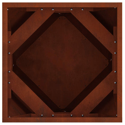 vidaXL Planter Rusty 40 x 40 x 40 cm Weathering Steel - Brown