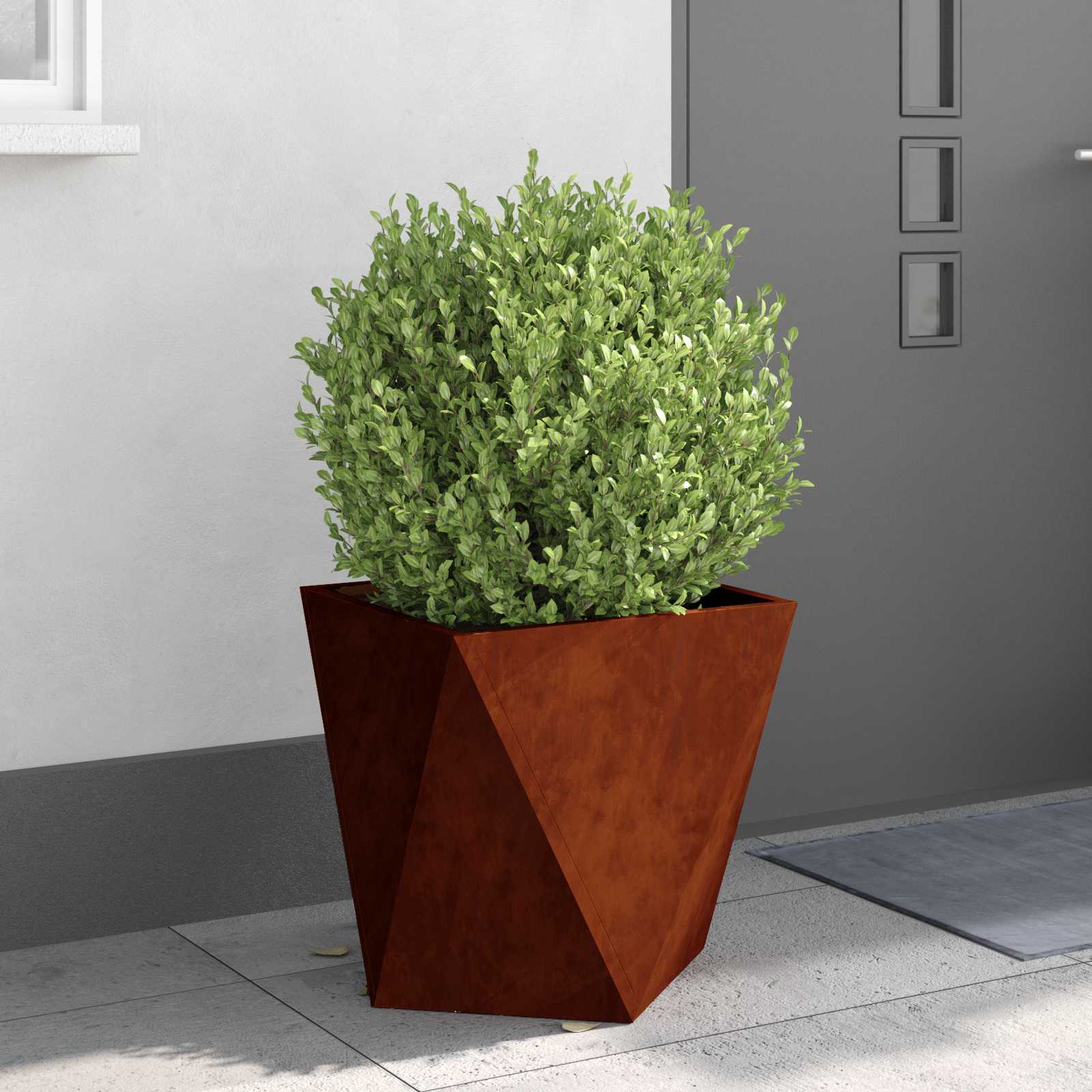 vidaXL Planter Rusty 50 x 50 x 50 cm Weathering Steel - Brown
