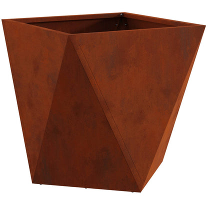 vidaXL Planter Rusty 50 x 50 x 50 cm Weathering Steel - Brown