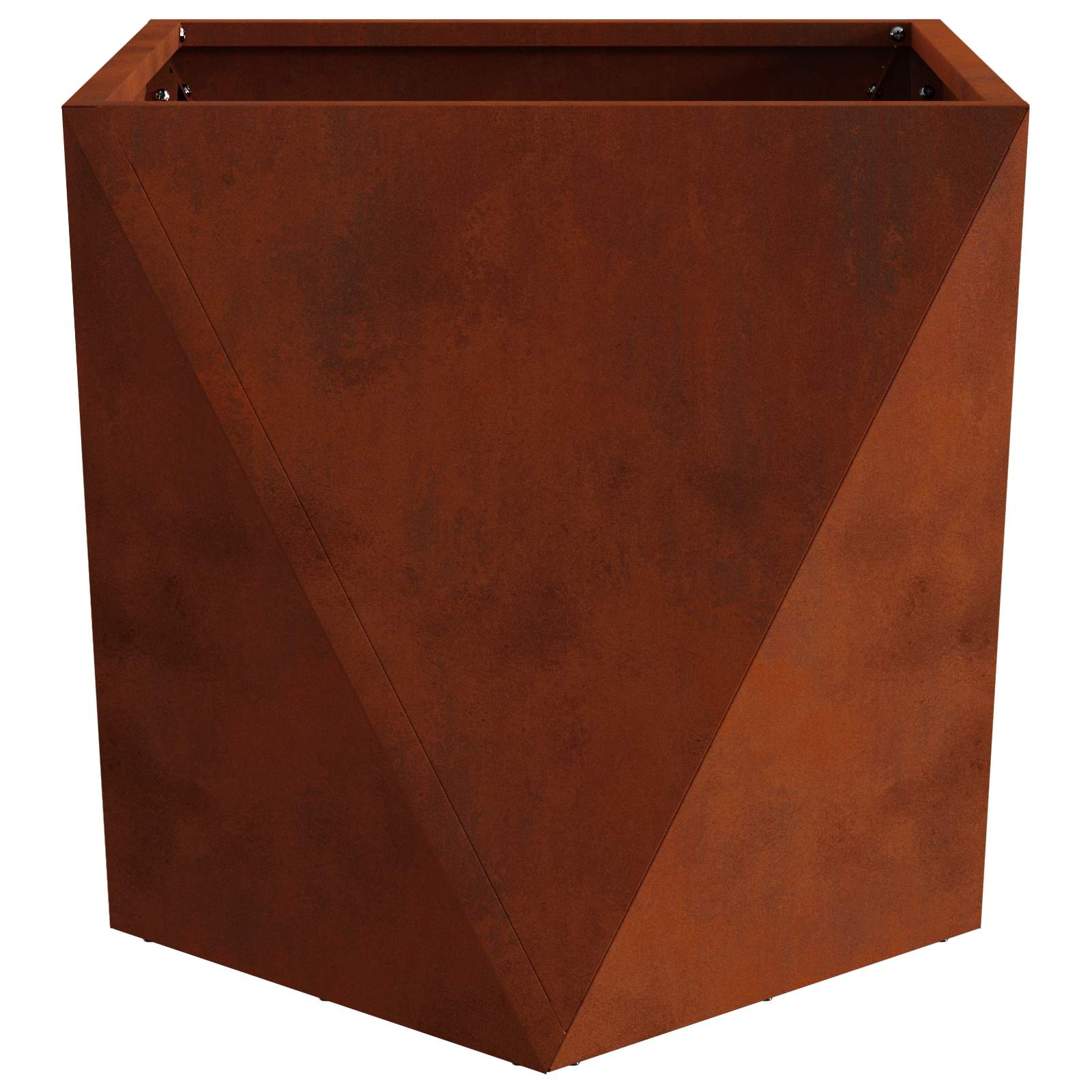 vidaXL Planter Rusty 50 x 50 x 50 cm Weathering Steel - Brown