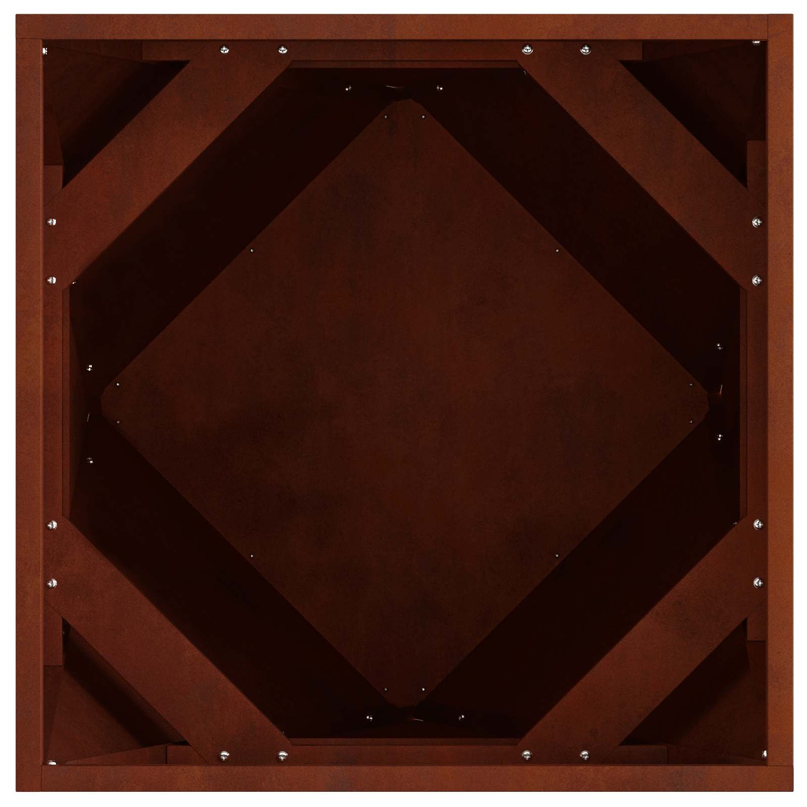 vidaXL Planter Rusty 50 x 50 x 50 cm Weathering Steel - Brown