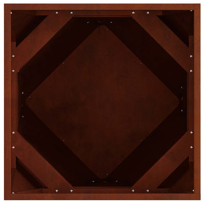 vidaXL Planter Rusty 50 x 50 x 50 cm Weathering Steel - Brown