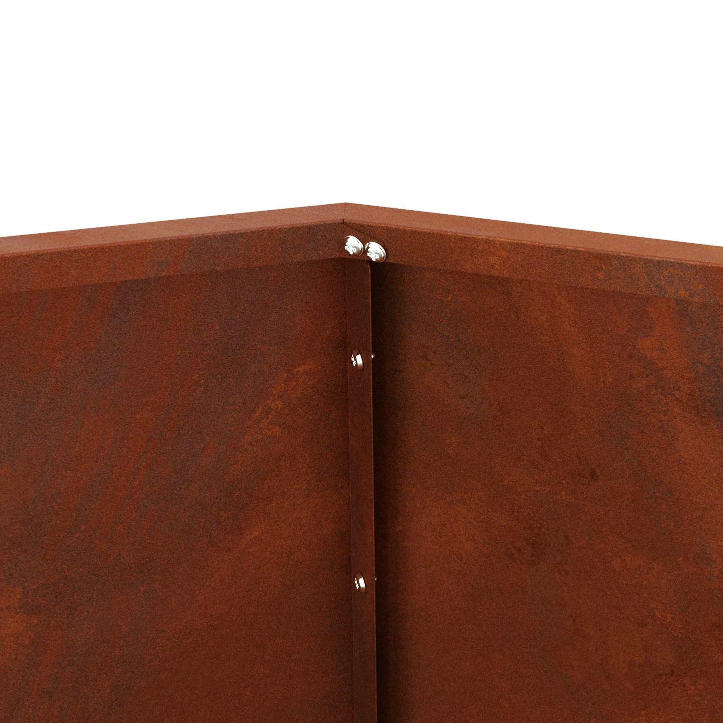 vidaXL Planter Rusty 100 x 100 x 80 cm Weathering Steel - Brown