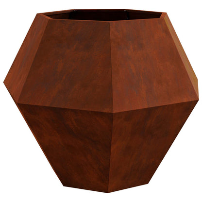 vidaXL Planter Rusty 100 x 100 x 80 cm Weathering Steel - Brown