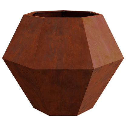 vidaXL Planter Rusty 100 x 100 x 80 cm Weathering Steel - Brown