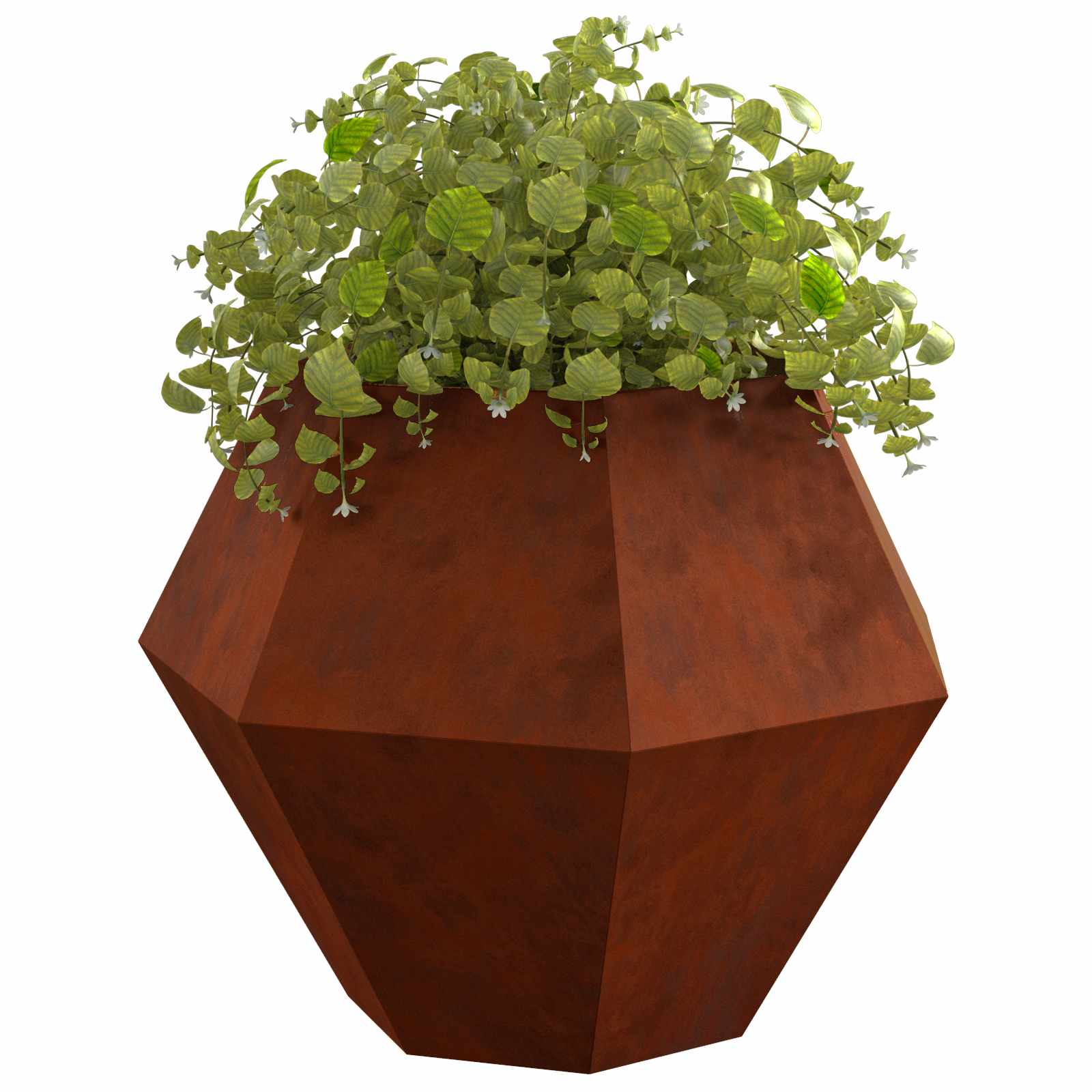 vidaXL Planter Rusty 100 x 100 x 80 cm Weathering Steel - Brown