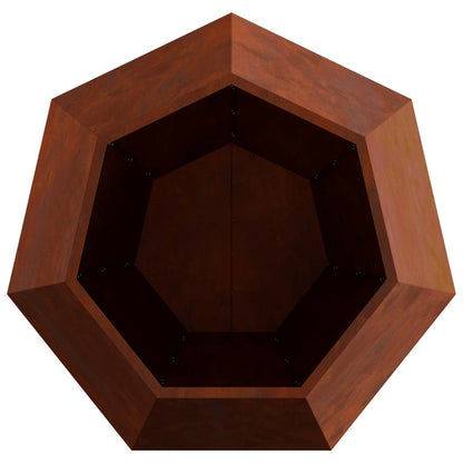 vidaXL Planter Rusty 100 x 100 x 80 cm Weathering Steel - Brown