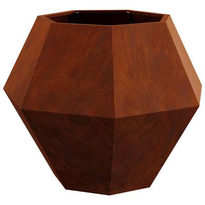 vidaXL Planter Rusty 75 x 75 x 60 cm Weathering Steel - Brown