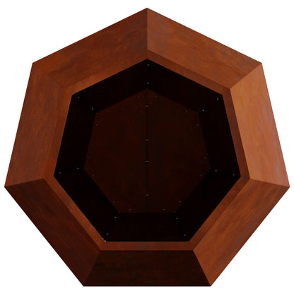 vidaXL Planter Rusty 75 x 75 x 60 cm Weathering Steel - Brown