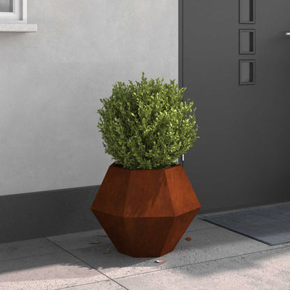 vidaXL Planter Rusty 50 x 50 x 40 cm Weathering Steel - Brown
