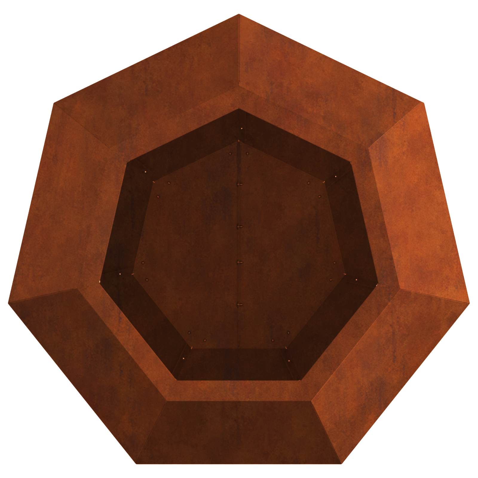 vidaXL Planter Rusty 50 x 50 x 40 cm Weathering Steel - Brown