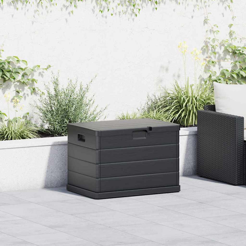 vidaXL Garden Storage Box Plastic 77.5 x 54.5 x 53 cm Anthracite
