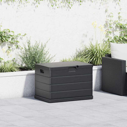 vidaXL Garden Storage Box Plastic 77.5 x 54.5 x 53 cm Anthracite