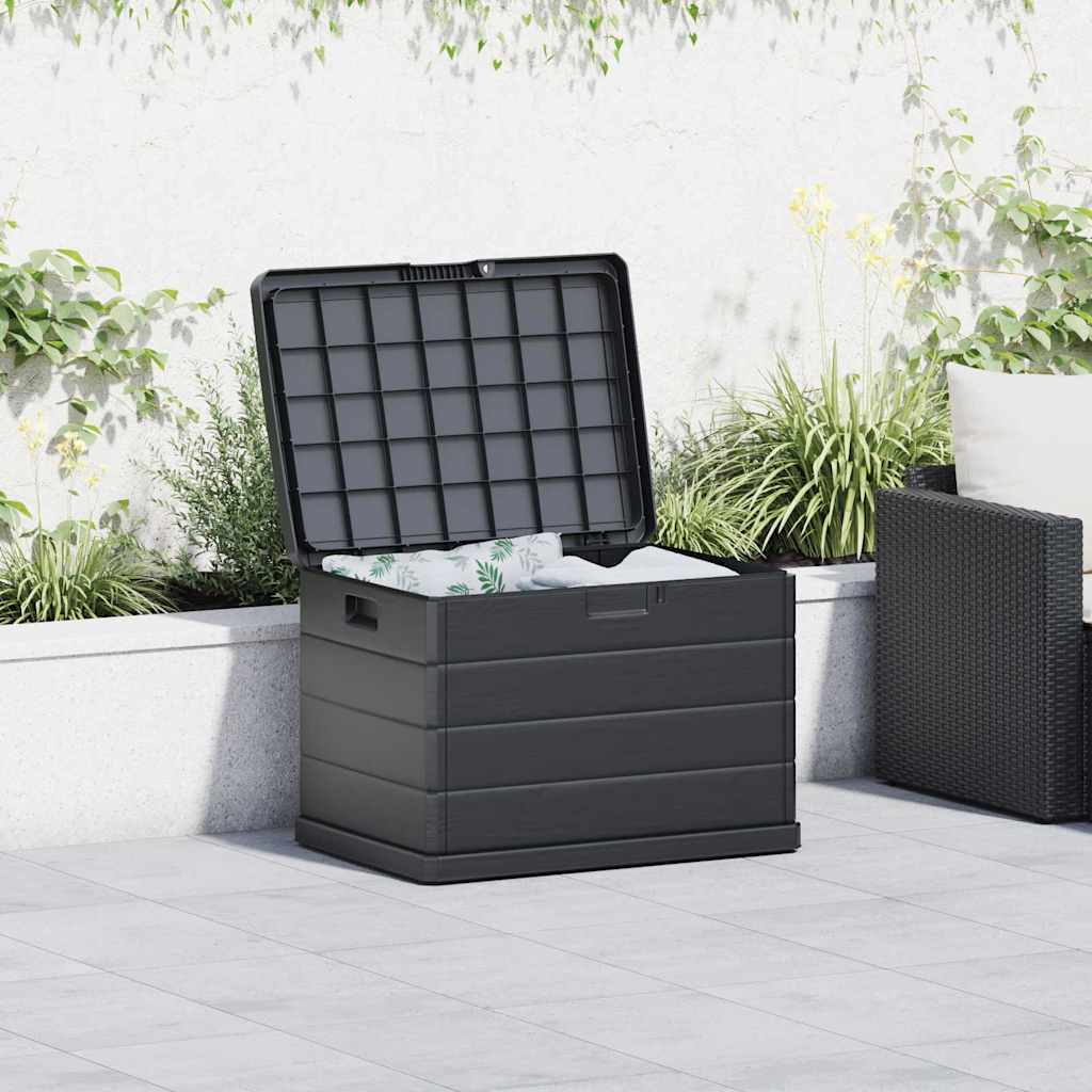 vidaXL Garden Storage Box Plastic 77.5 x 54.5 x 53 cm Anthracite