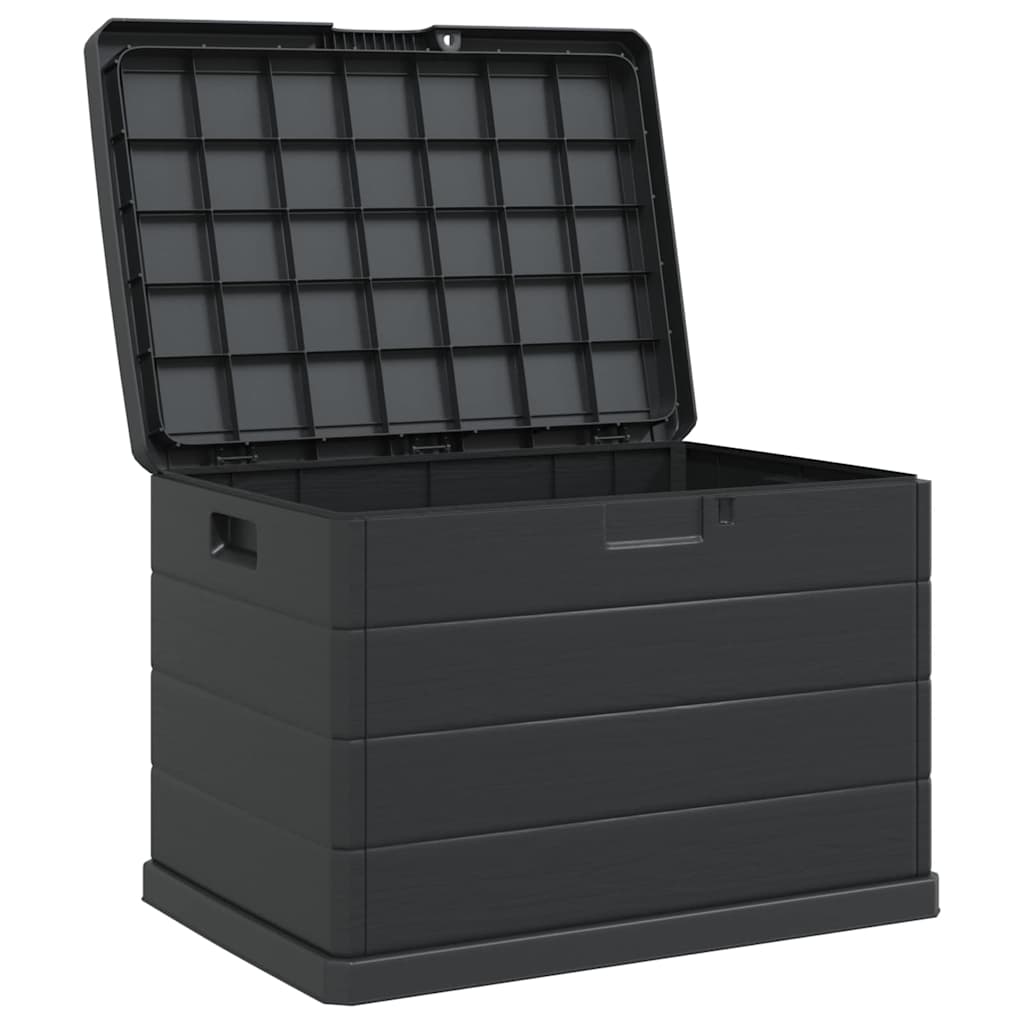 vidaXL Garden Storage Box Plastic 77.5 x 54.5 x 53 cm Anthracite