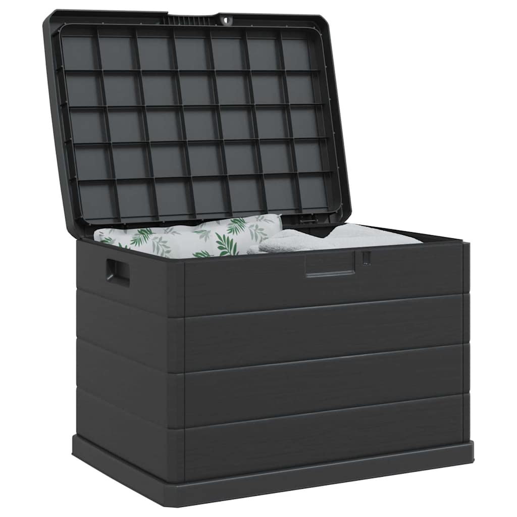 vidaXL Garden Storage Box Plastic 77.5 x 54.5 x 53 cm Anthracite