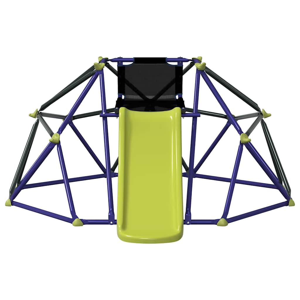 vidaXL Children Climbing Dome Blue 6FT with Slide Steel