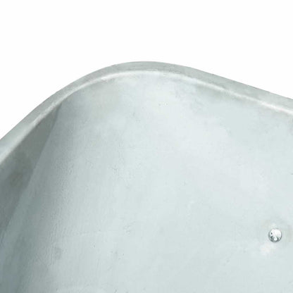 vidaXL Wheelbarrow Silver and Black 100 L 180 kg Galvanized Steel