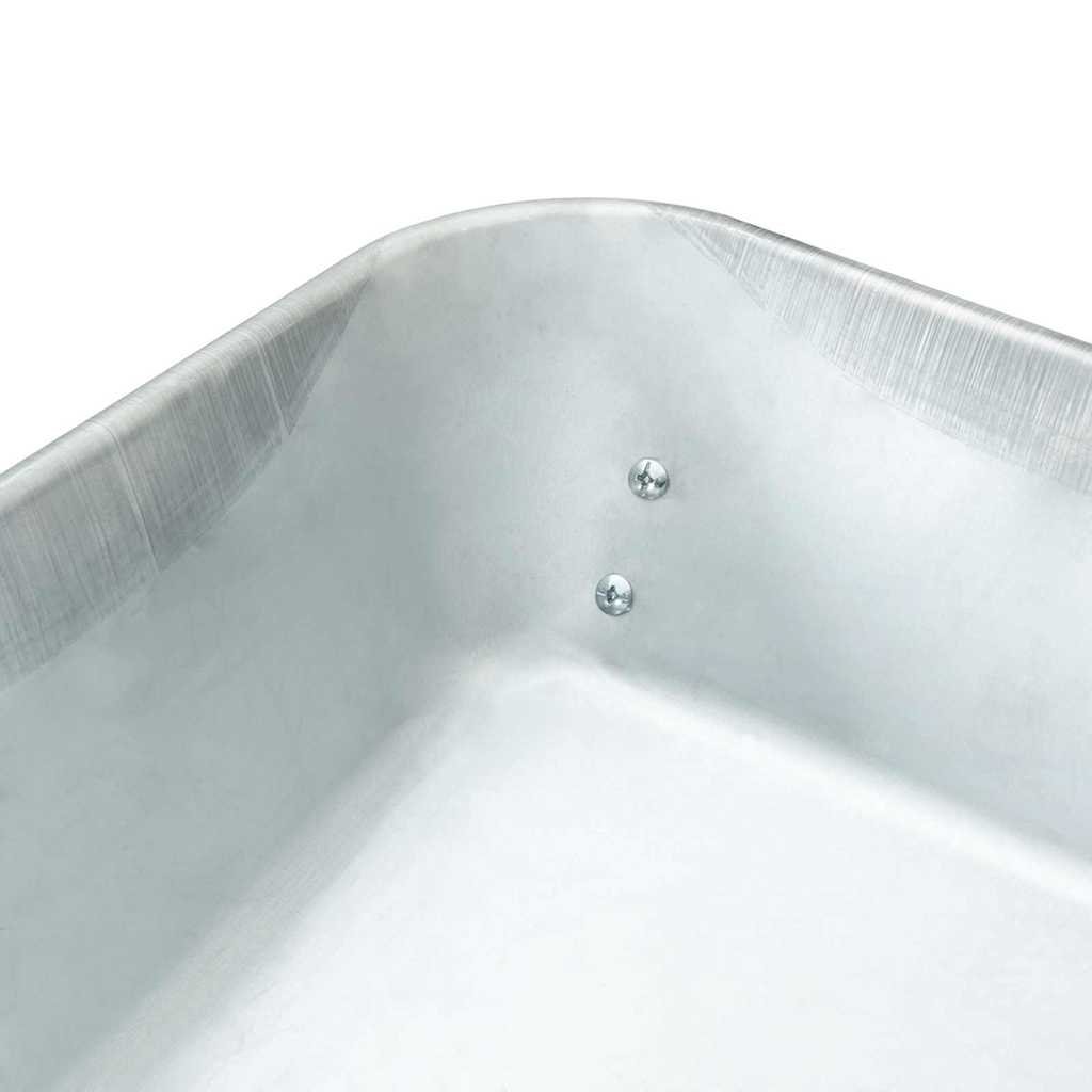 vidaXL Wheelbarrow Silver and Black 100 L 150 kg Galvanized Steel - 61256