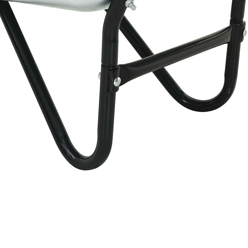 vidaXL Wheelbarrow Silver and Black 80 L 120 kg Galvanized Steel