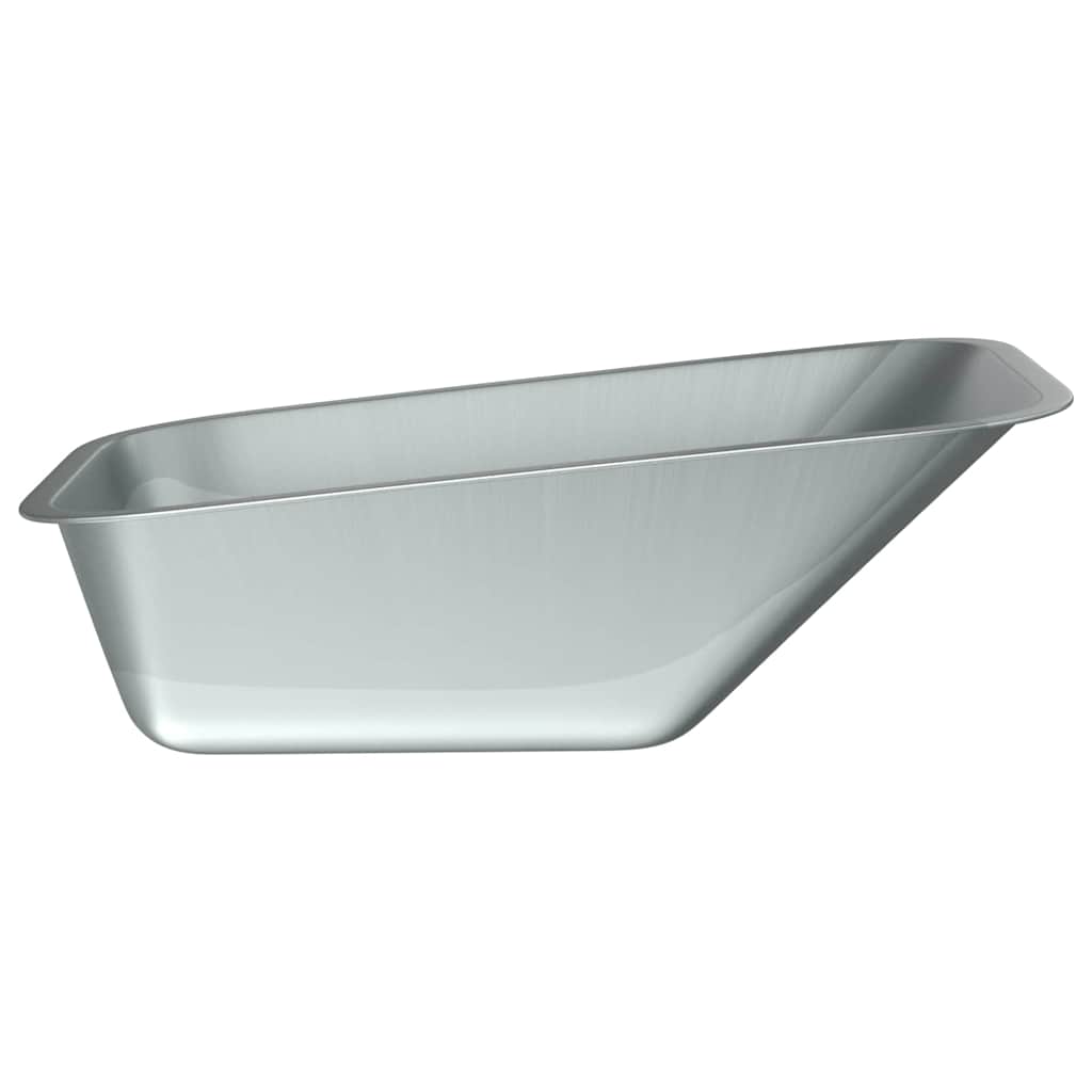 vidaXL Wheelbarrow Tray Replacement Silver 88 x 60 x 32 cm