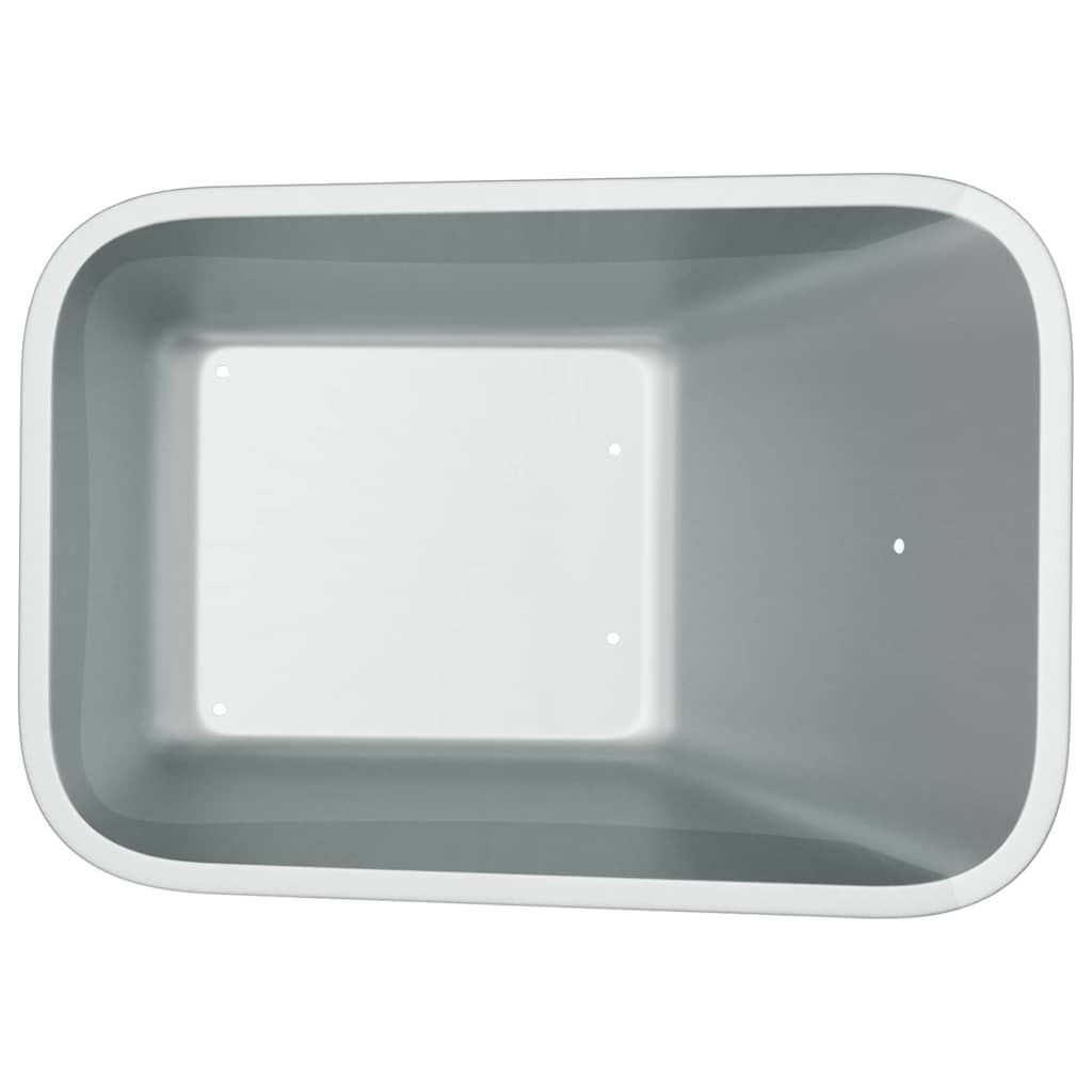 vidaXL Wheelbarrow Tray Replacement Silver 88 x 60 x 32 cm