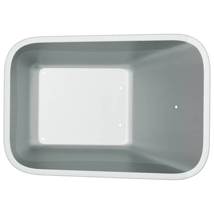 vidaXL Wheelbarrow Tray Replacement Silver 88 x 60 x 32 cm