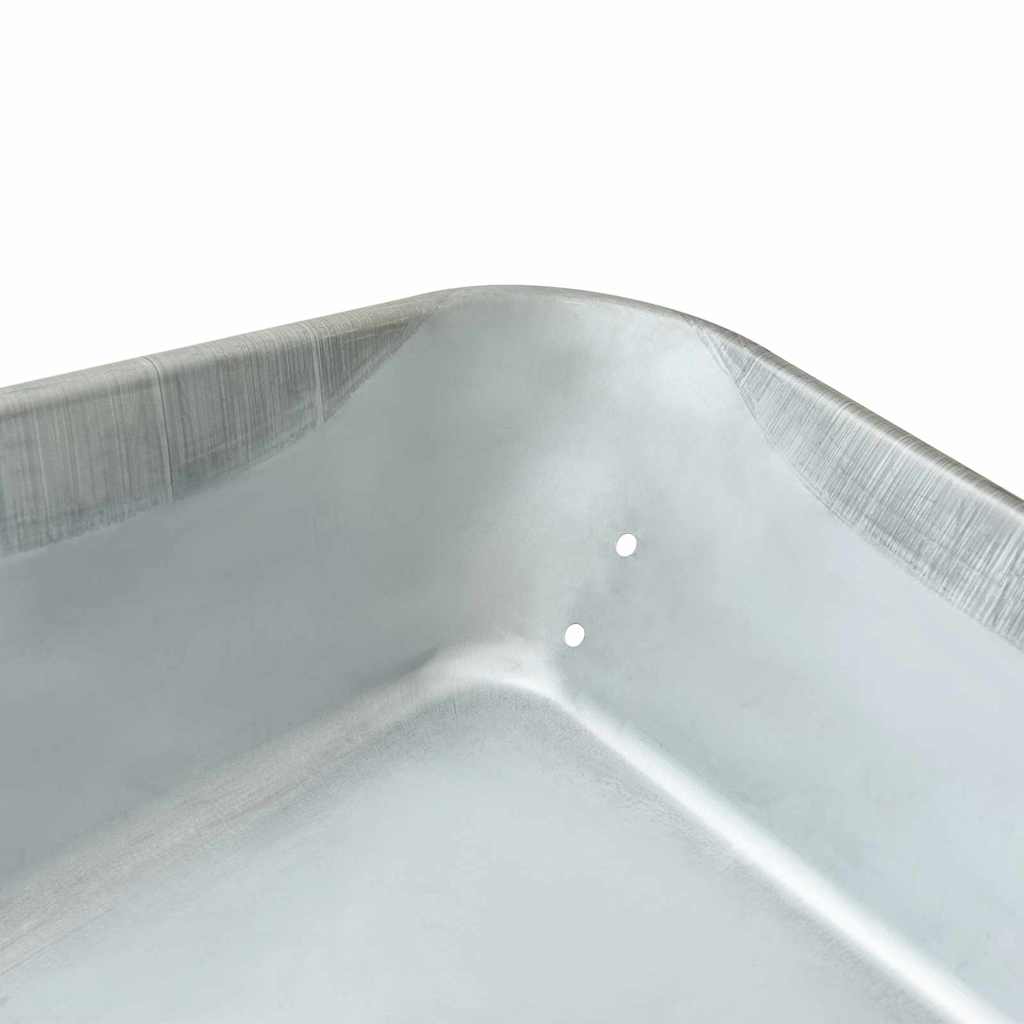 vidaXL Wheelbarrow Tray Replacement Silver 90 x 63 x 28 cm