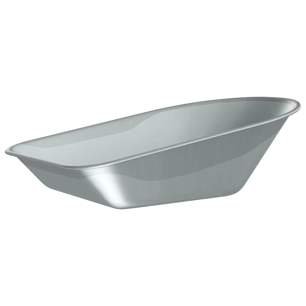 vidaXL Wheelbarrow Tray Replacement Silver 90 x 63 x 28 cm