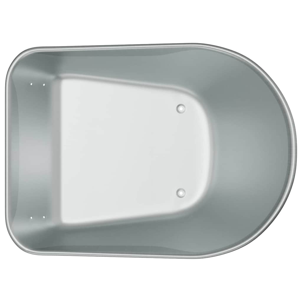vidaXL Wheelbarrow Tray Replacement Silver 90 x 63 x 28 cm