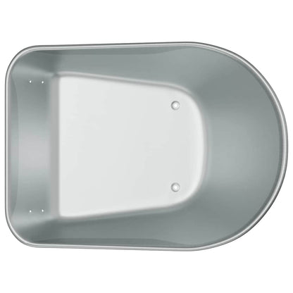 vidaXL Wheelbarrow Tray Replacement Silver 90 x 63 x 28 cm
