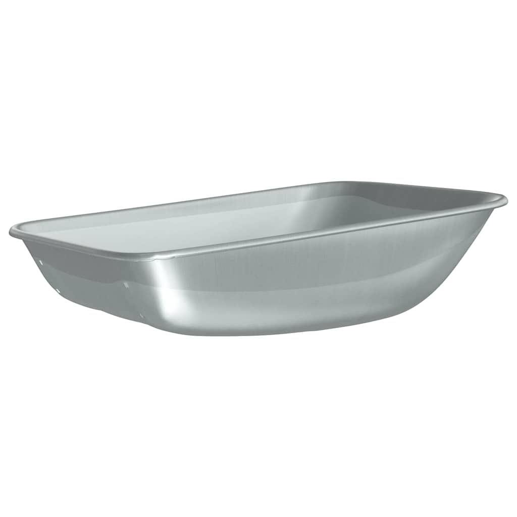 vidaXL Wheelbarrow Tray Replacement Silver 80 x 60 x 25 cm