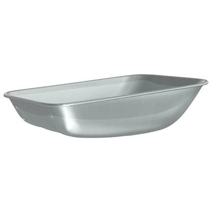 vidaXL Wheelbarrow Tray Replacement Silver 80 x 60 x 25 cm