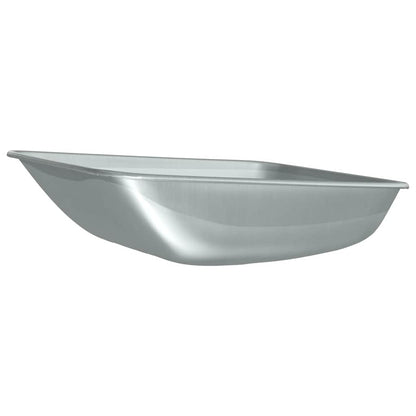 vidaXL Wheelbarrow Tray Replacement Silver 80 x 60 x 25 cm