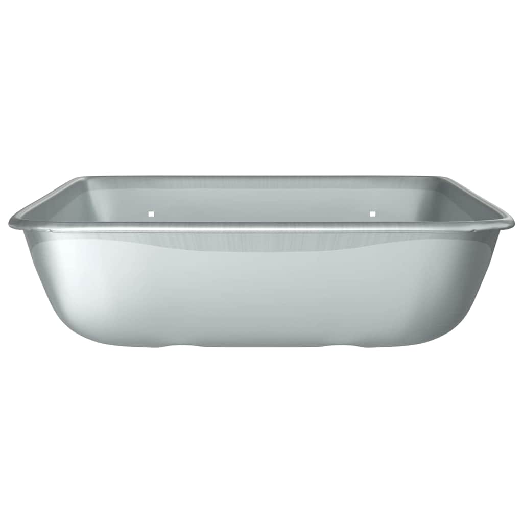 vidaXL Wheelbarrow Tray Replacement Silver 80 x 60 x 25 cm