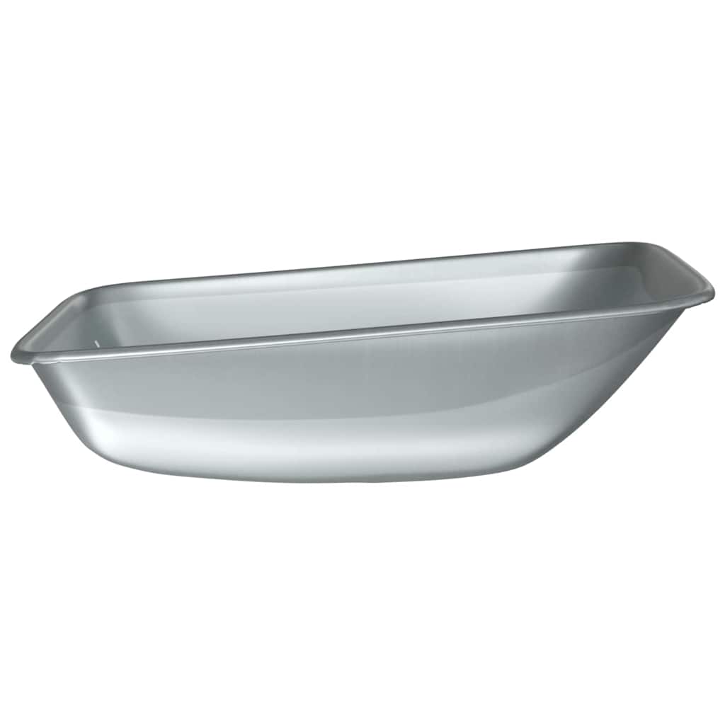 vidaXL Wheelbarrow Tray Replacement Silver 80 x 60 x 25 cm