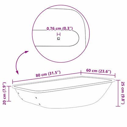 vidaXL Wheelbarrow Tray Replacement Silver 80 x 60 x 25 cm