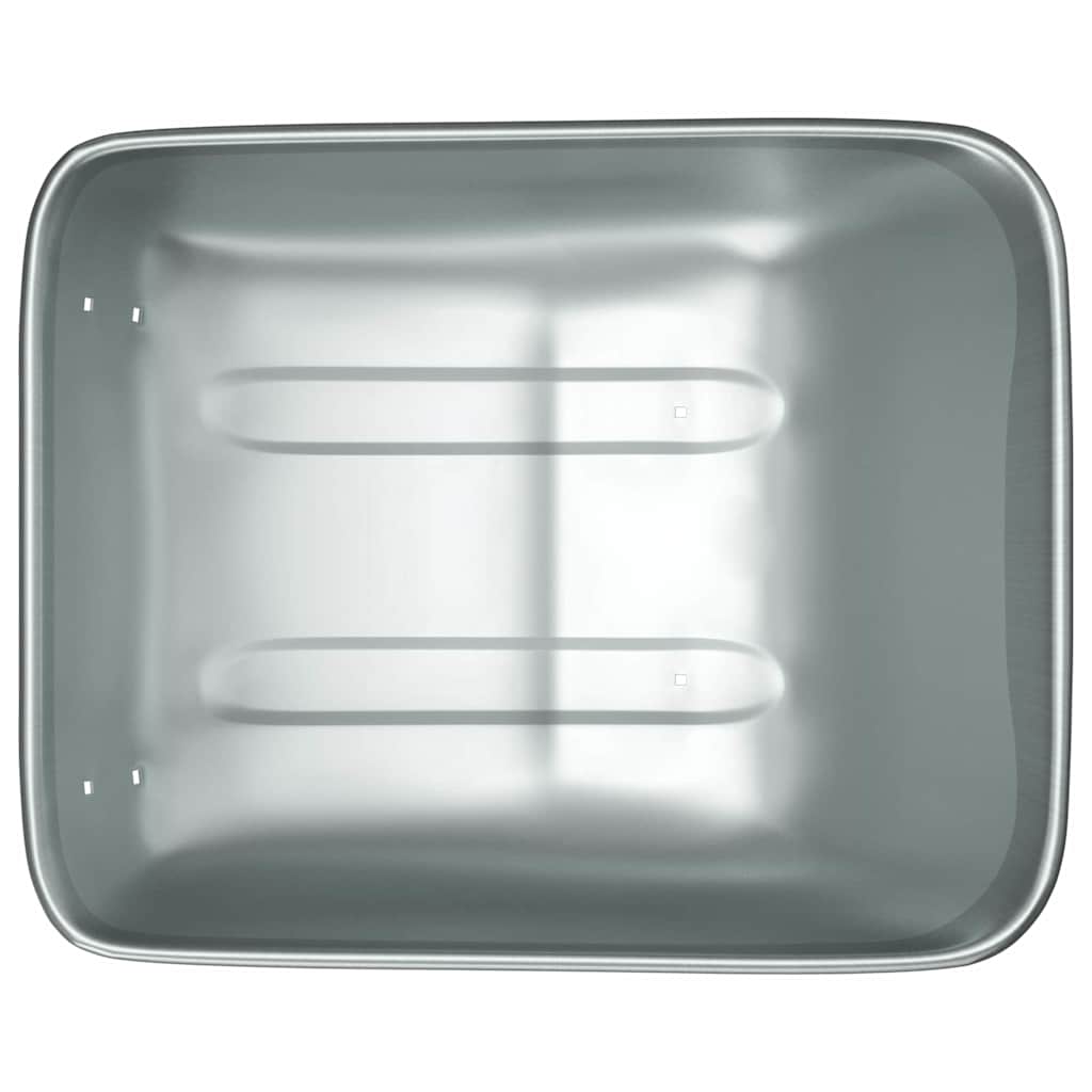 vidaXL Wheelbarrow Tray Replacement Silver 80 x 60 x 25 cm