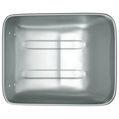 vidaXL Wheelbarrow Tray Replacement Silver 80 x 60 x 25 cm