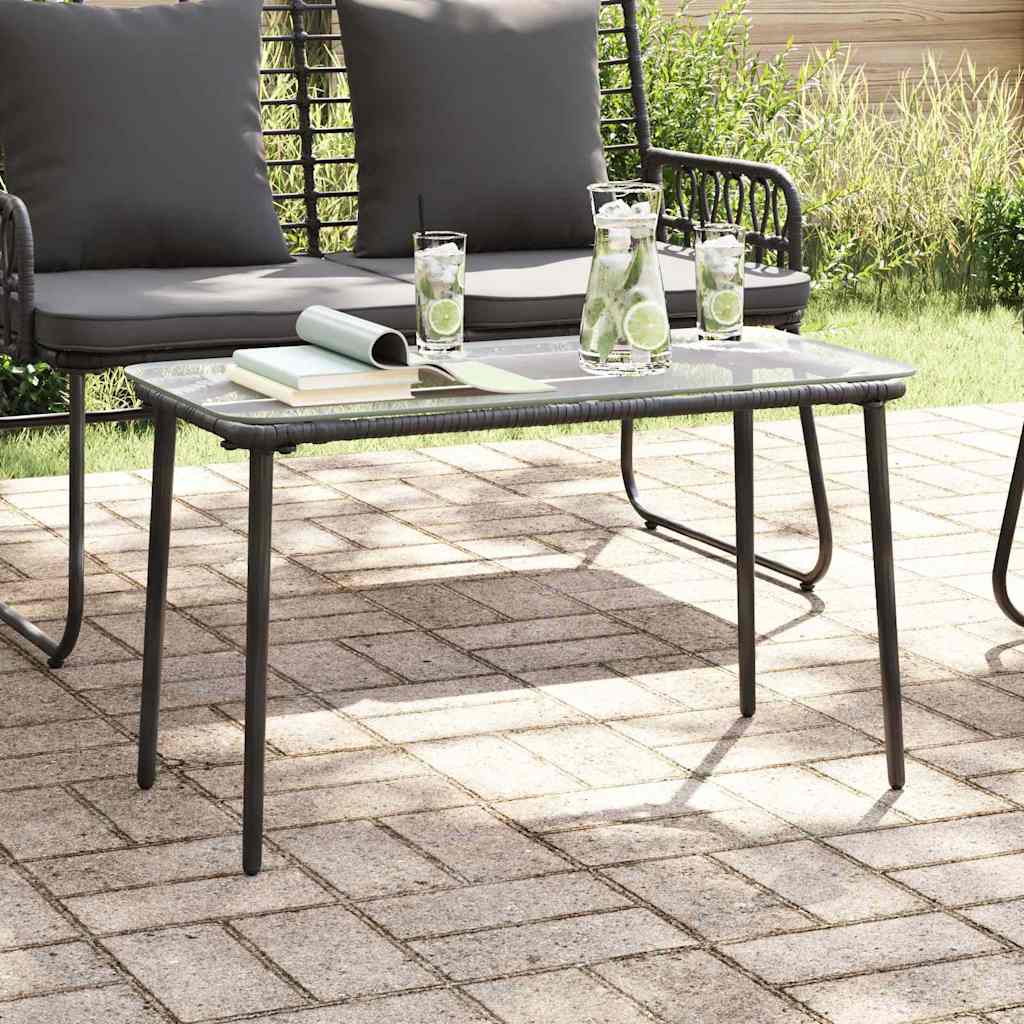 vidaXL Garden Table Black 80 x 40 x 45 cm Poly Rattan