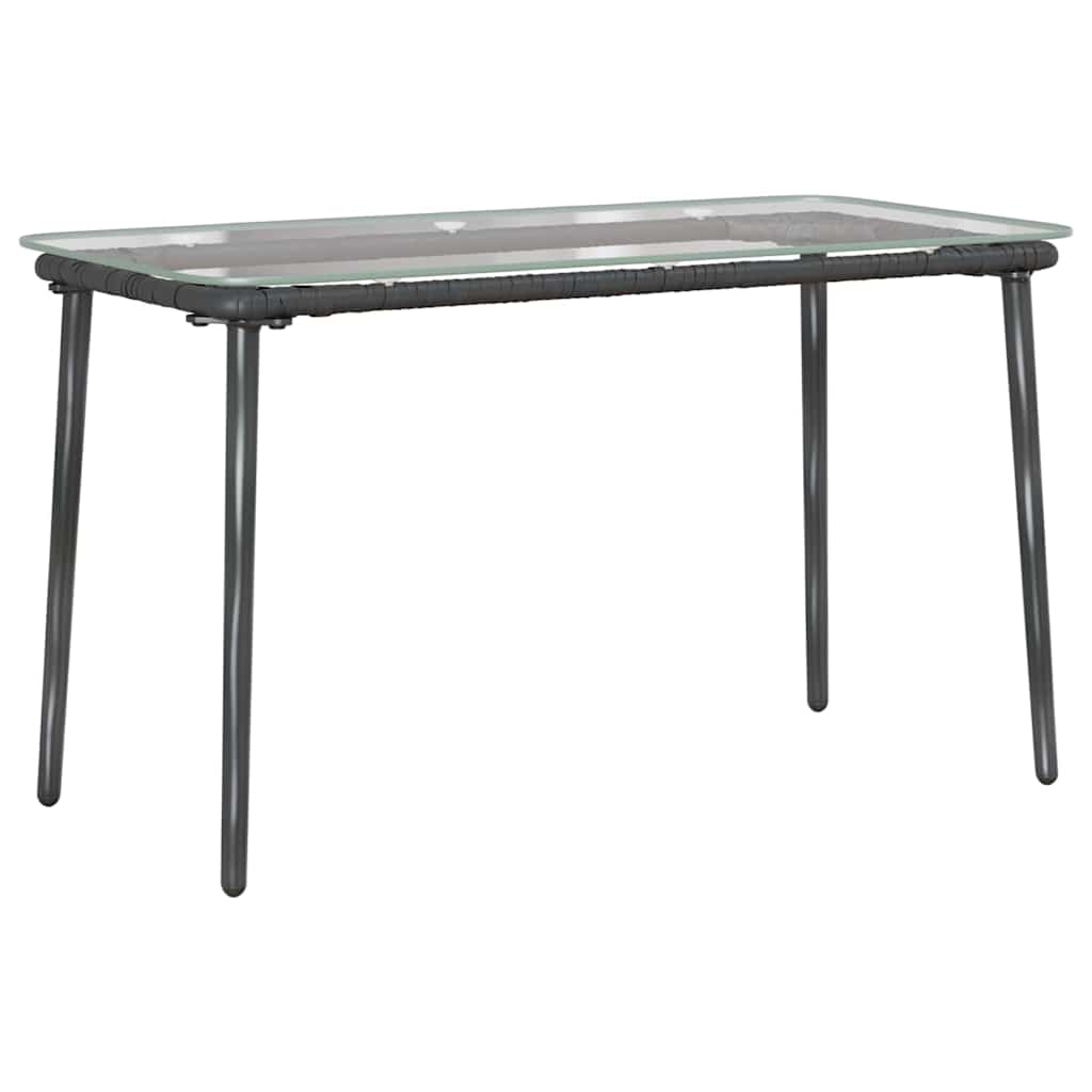 vidaXL Garden Table Black 80 x 40 x 45 cm Poly Rattan