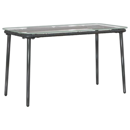 vidaXL Garden Table Black 80 x 40 x 45 cm Poly Rattan