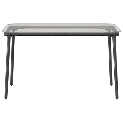 vidaXL Garden Table Black 80 x 40 x 45 cm Poly Rattan