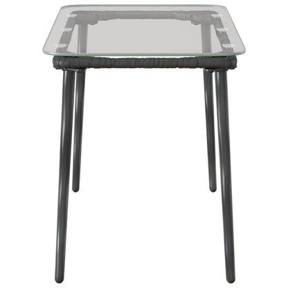 vidaXL Garden Table Black 80 x 40 x 45 cm Poly Rattan