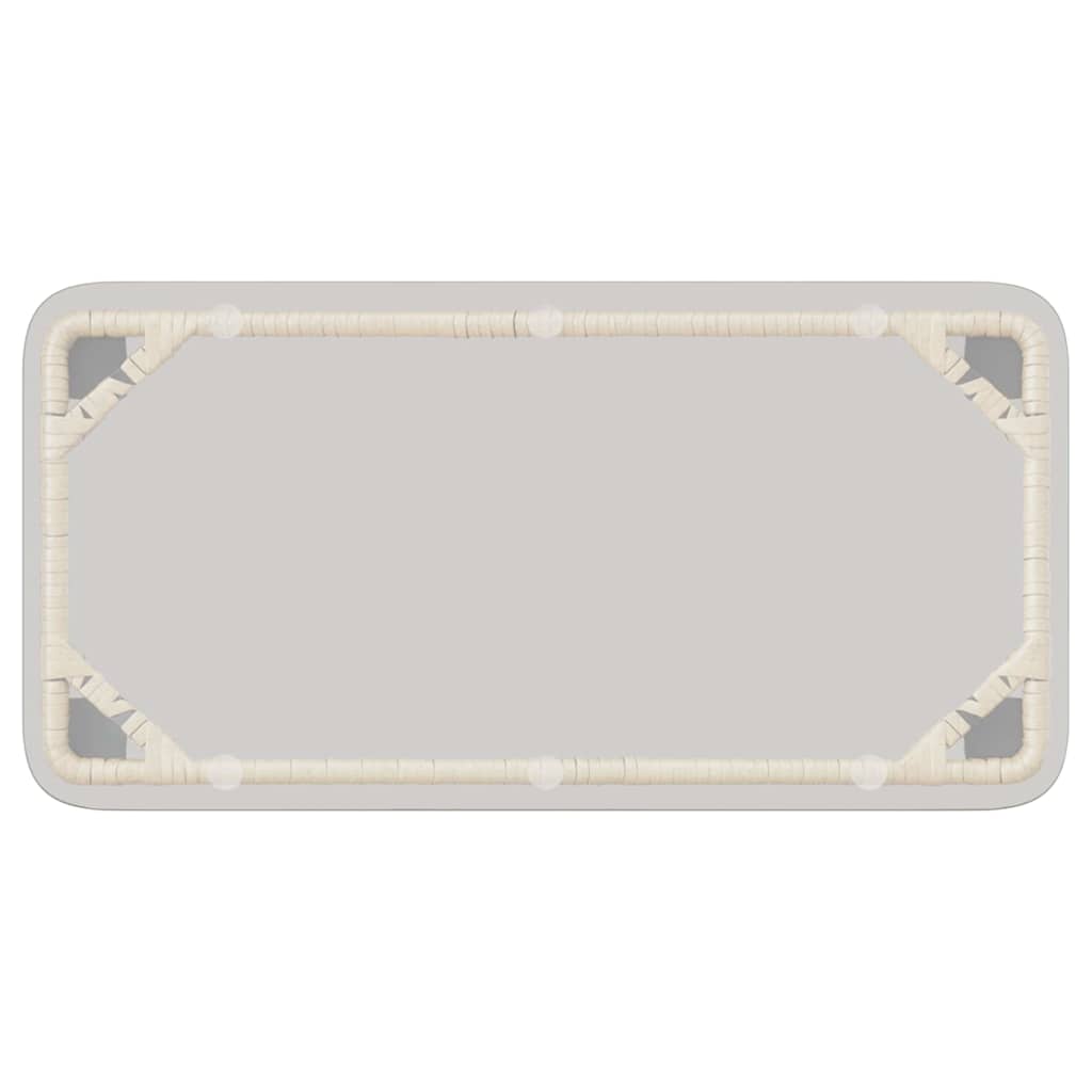 vidaXL Garden Table Natural 80 x 40 x 45 cm Poly Rattan - Brown